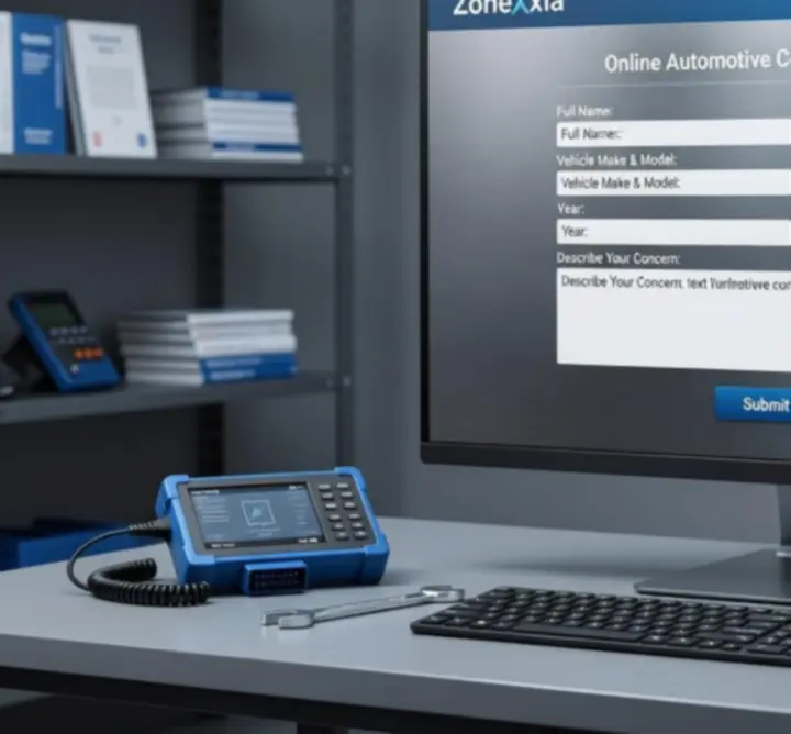 Formulaire de demande de consultation ZoneXxia affiché sur un écran d'ordinateur