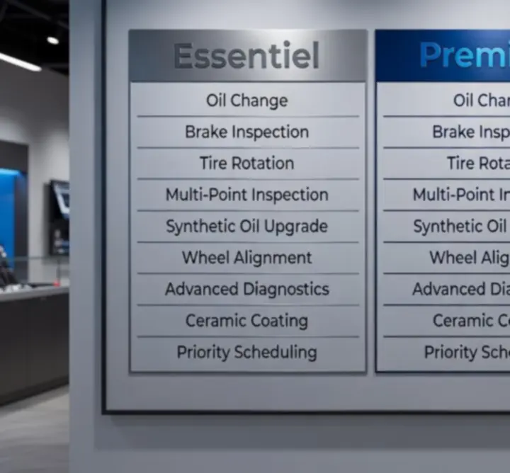Graphique comparatif des niveaux de service Essentiel, Premium et Pro de ZoneXxia.